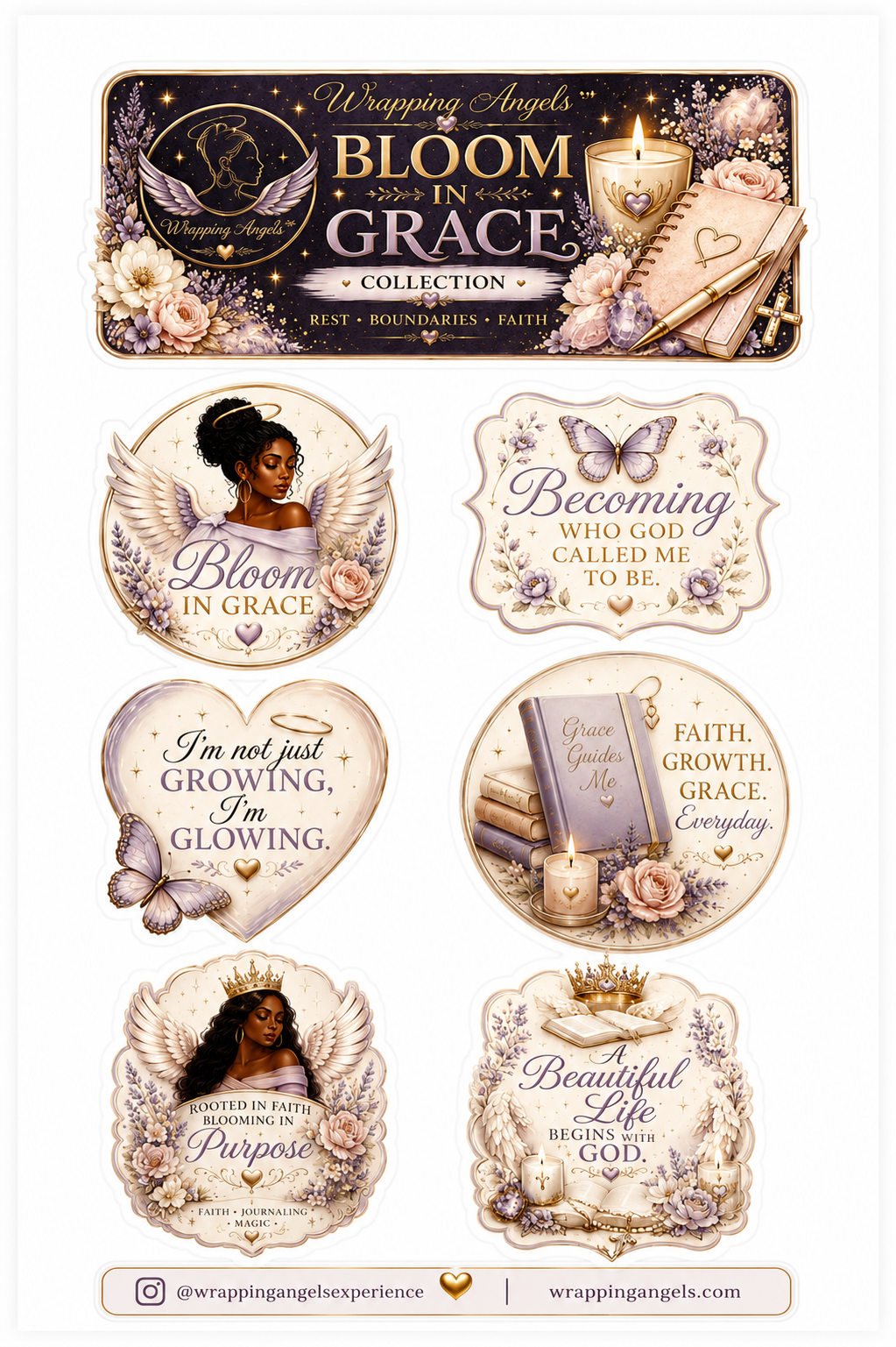Bloom in Grace Sticker Collection
