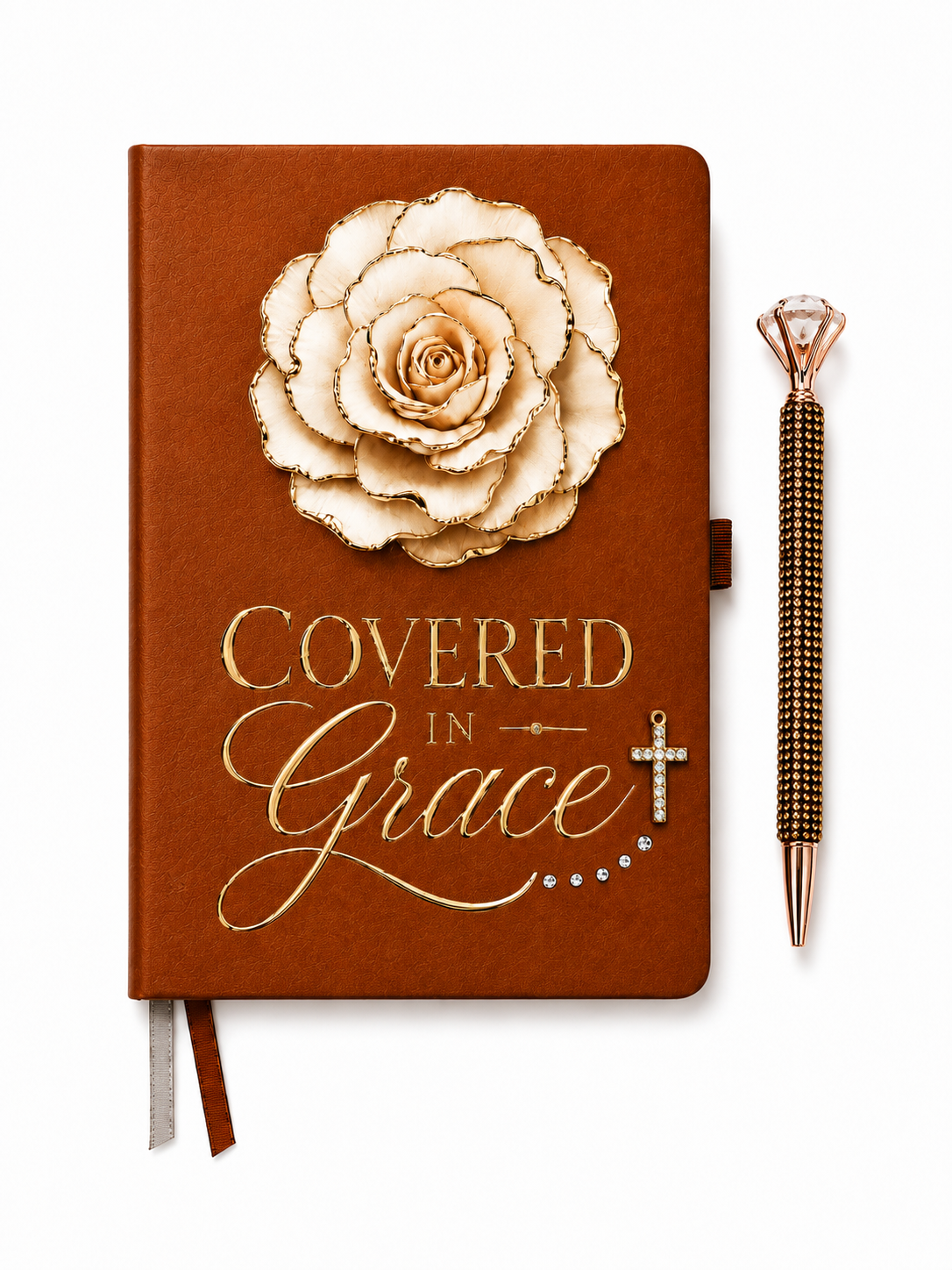 Covered in Grace Luxury Embellished Journal & Bling Pen Set