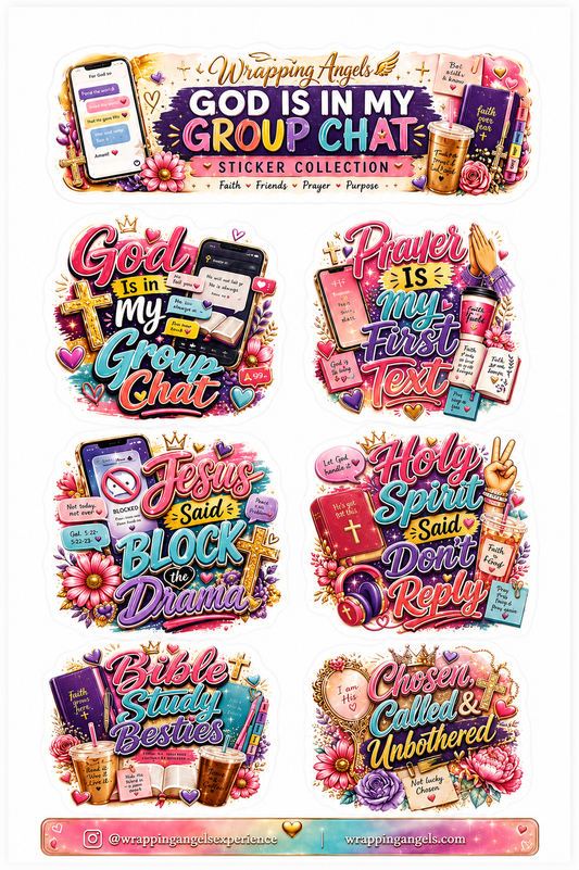 God Is In My Group Chat Sticker Collection