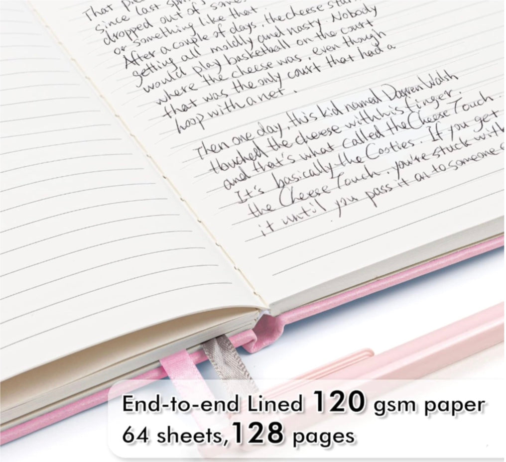 Lined journal with matching pen and motivational cover