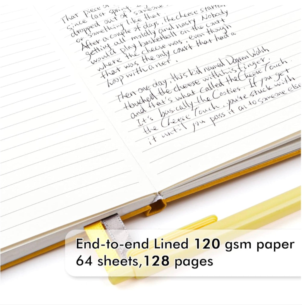 Lined journal with matching pen and motivational cover