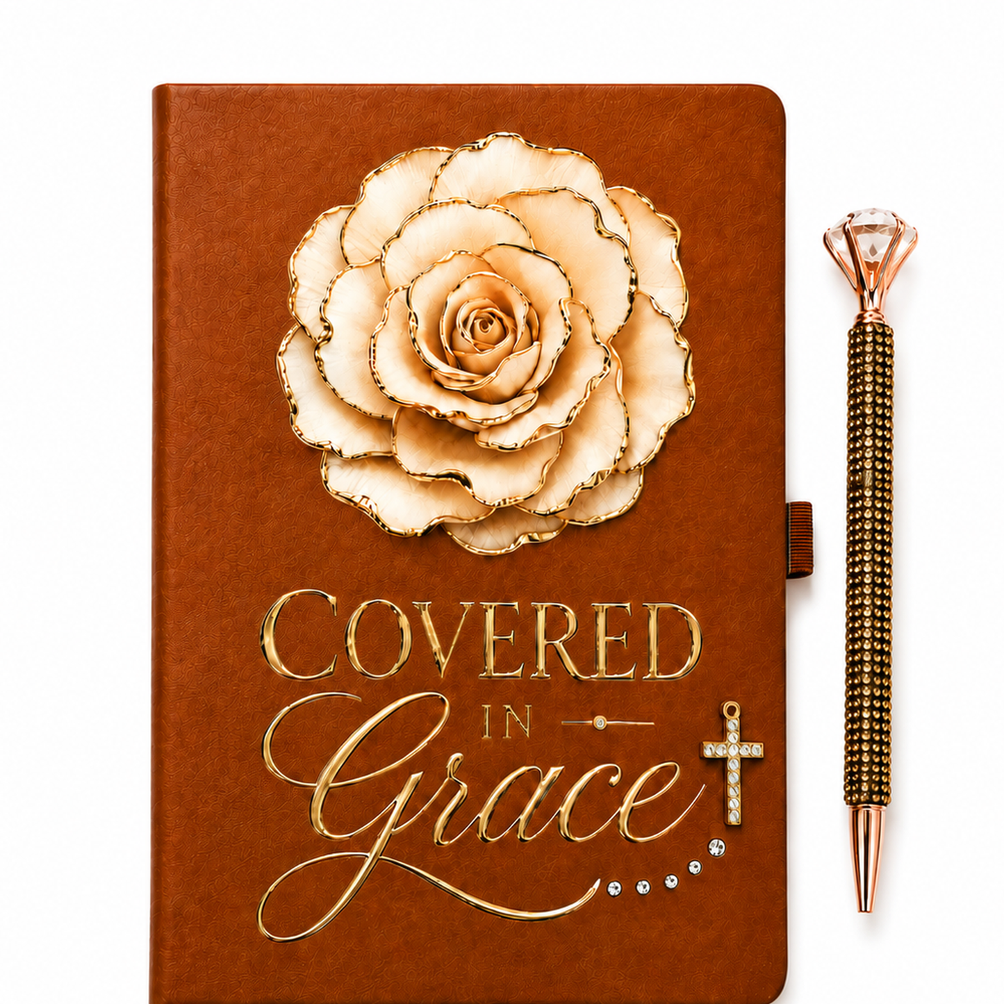 Covered in Grace Luxury Embellished Journal & Bling Pen Set