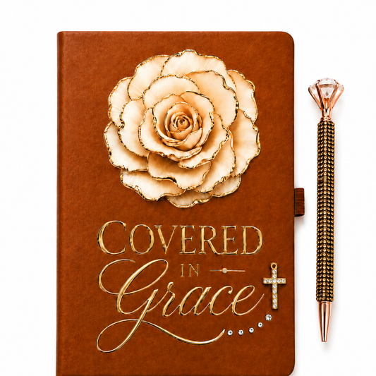 Covered in Grace Luxury Embellished Journal & Bling Pen Set