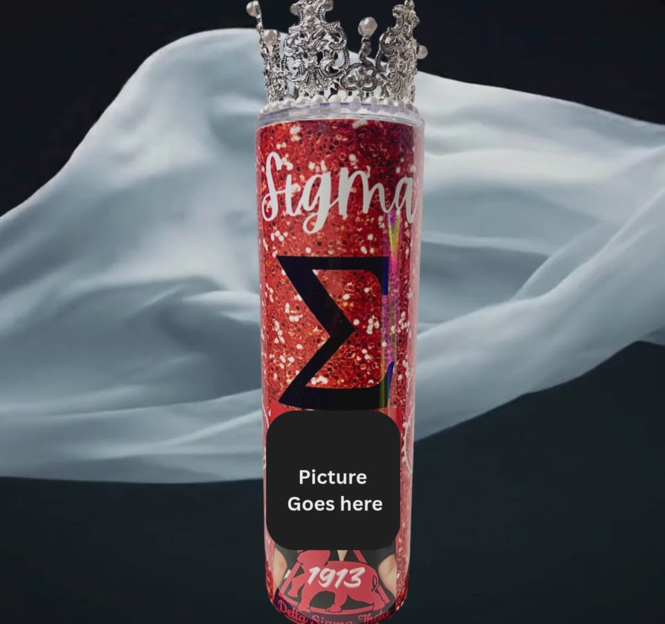 Personalized Royal Tumbler with Jeweled Crown – 30oz