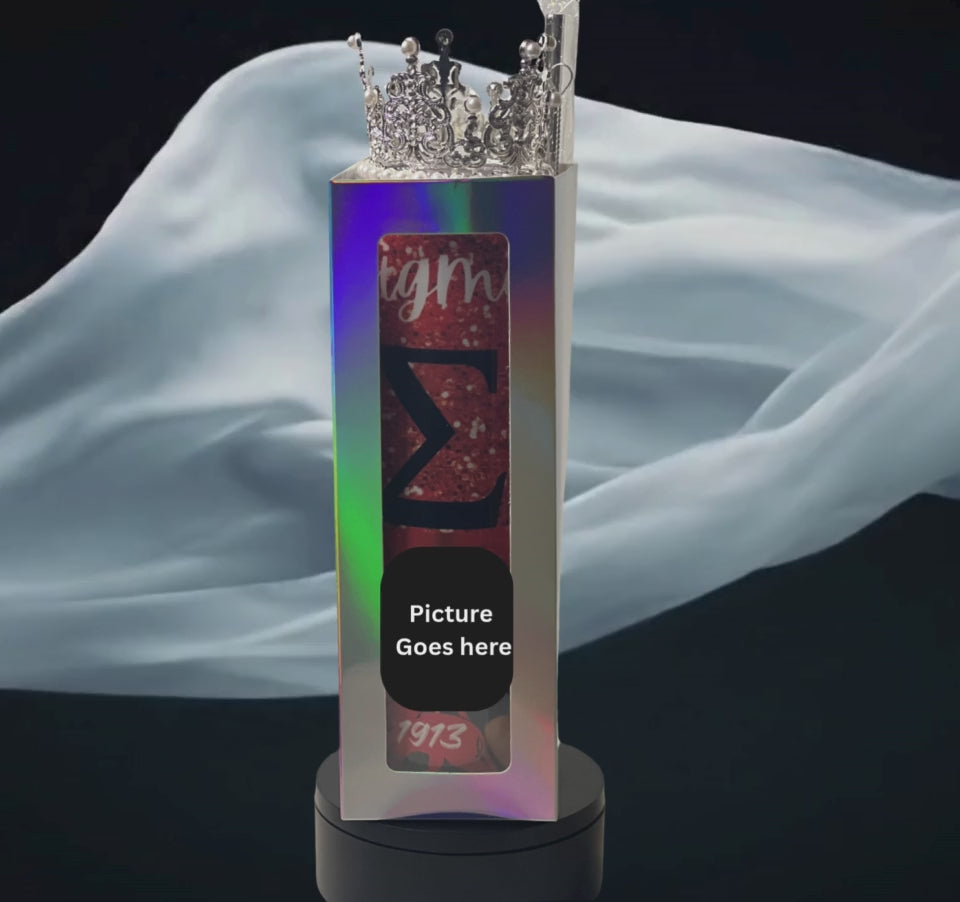 Personalized Royal Tumbler with Jeweled Crown – 30oz